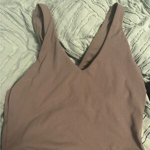 Women's Tan workout top old navy’s workout brand